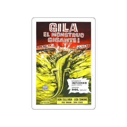 THE GIANT GILA MONSTER (SPANISH) 1959 Movie Poster STICKER Vinyl Die-Cut Decal 5 Inch - The Sticker Space