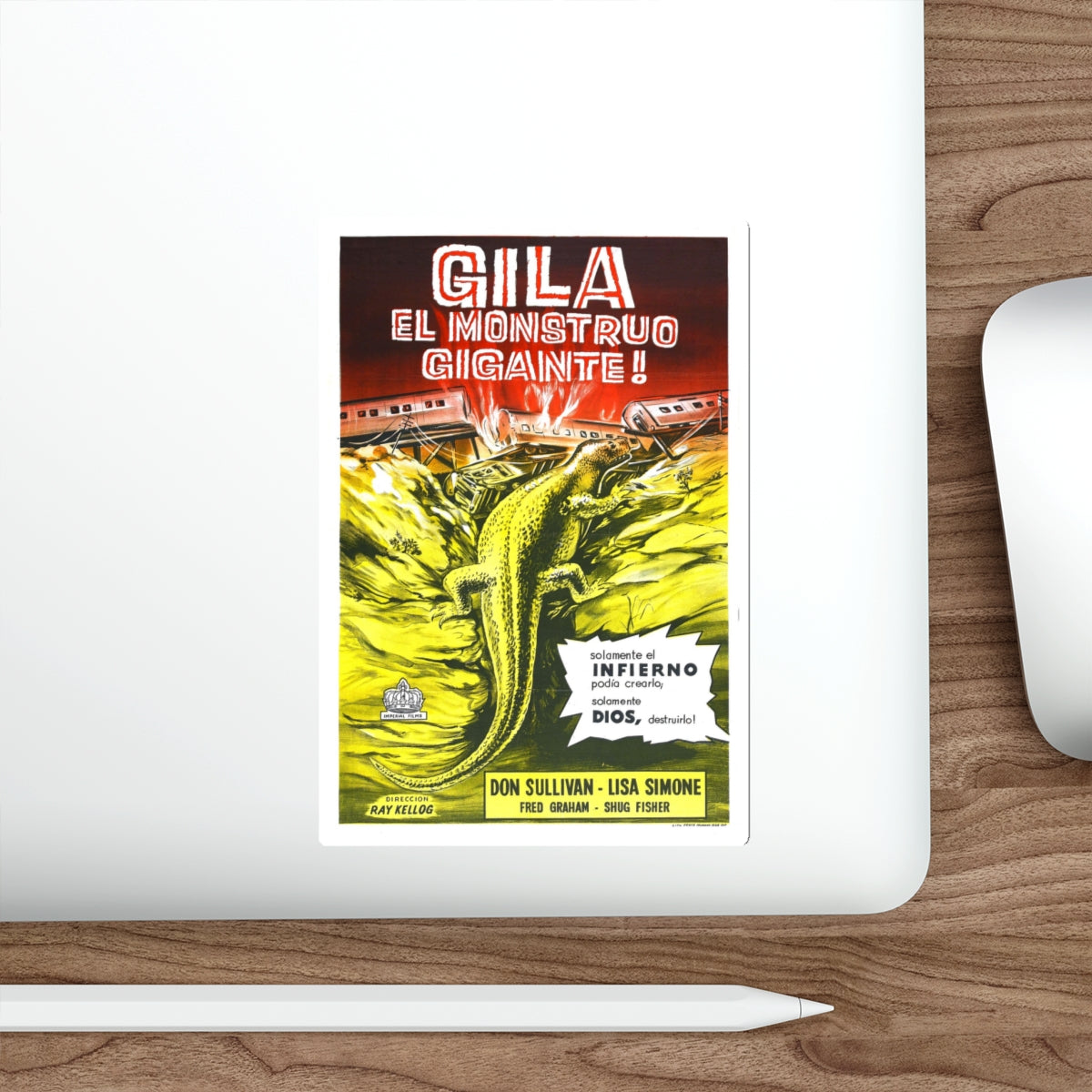 THE GIANT GILA MONSTER (SPANISH) 1959 Movie Poster STICKER Vinyl Die-Cut Decal-The Sticker Space