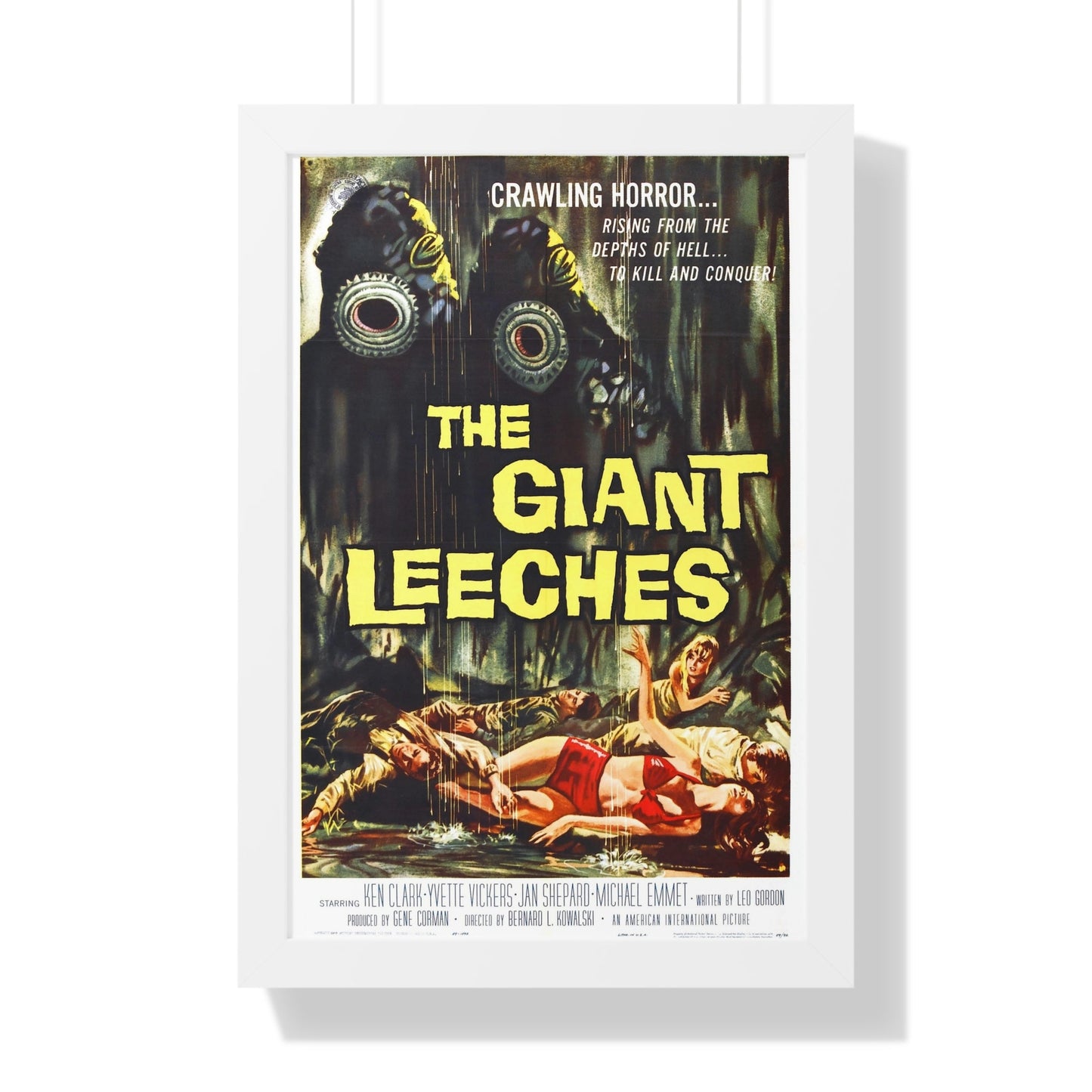 THE GIANT LEECHES 1959 - Framed Movie Poster-16″ x 24″-The Sticker Space