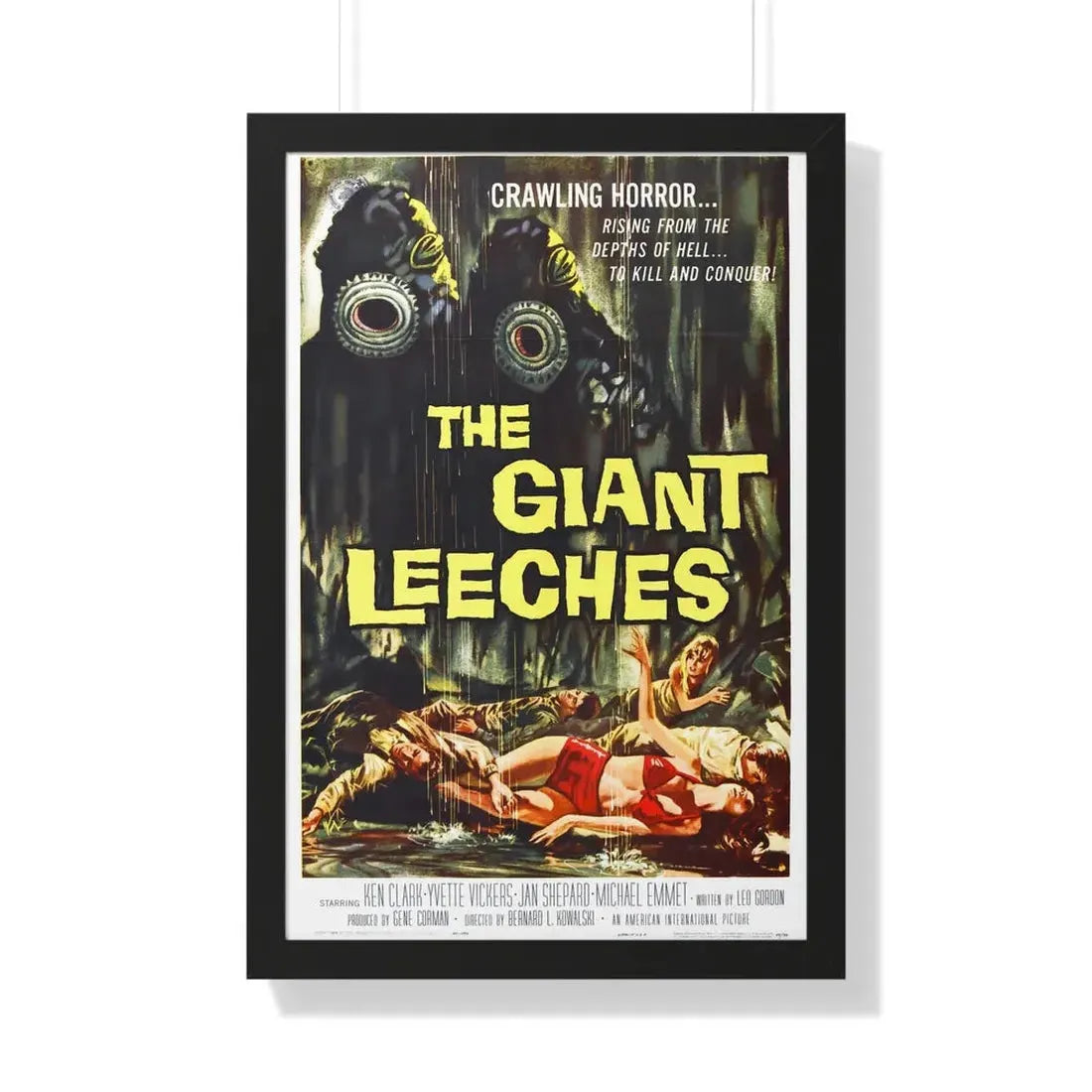 THE GIANT LEECHES 1959 - Framed Movie Poster 20" x 30" Black - The Sticker Space