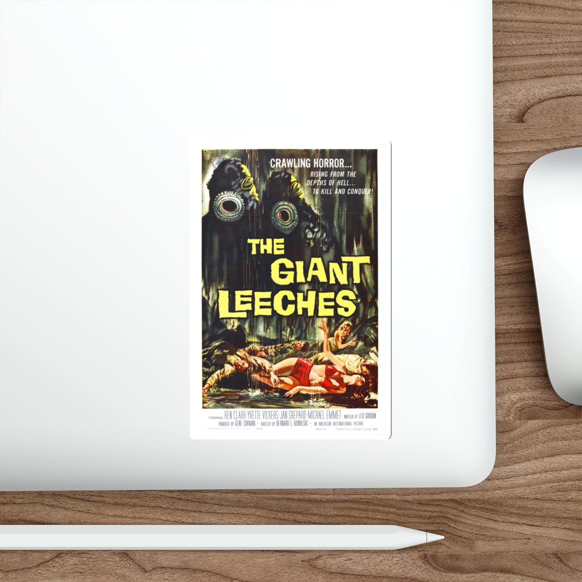 THE GIANT LEECHES 1959 Movie Poster STICKER Vinyl Die-Cut Decal-The Sticker Space