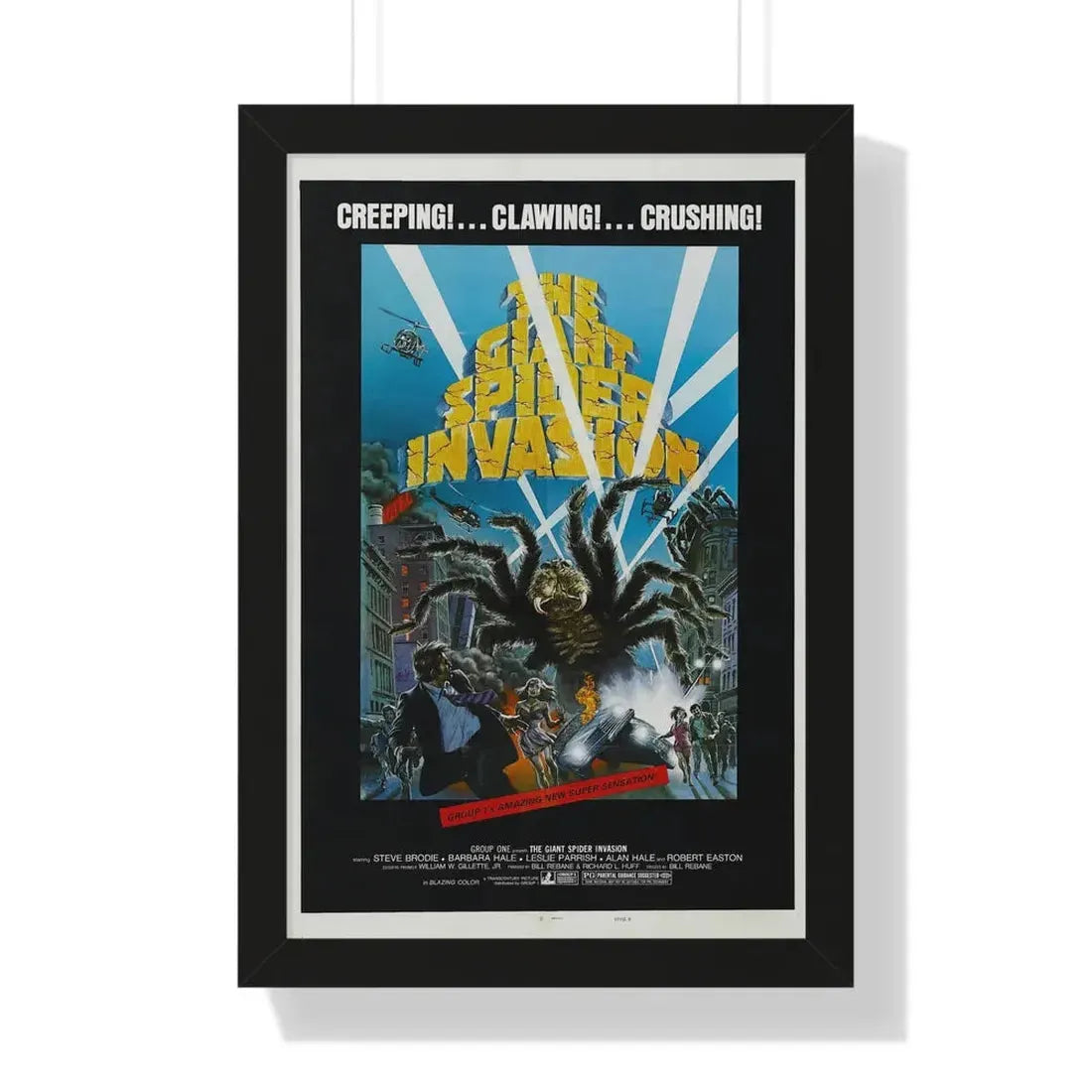 THE GIANT SPIDER INVASION 1975 - Framed Movie Poster 16″ x 24″ Black - The Sticker Space