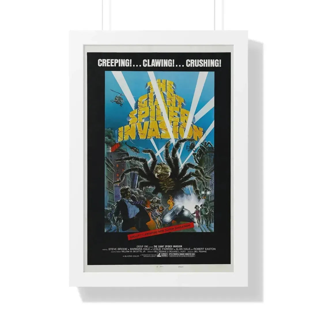 THE GIANT SPIDER INVASION 1975 - Framed Movie Poster 16″ x 24″ White - The Sticker Space