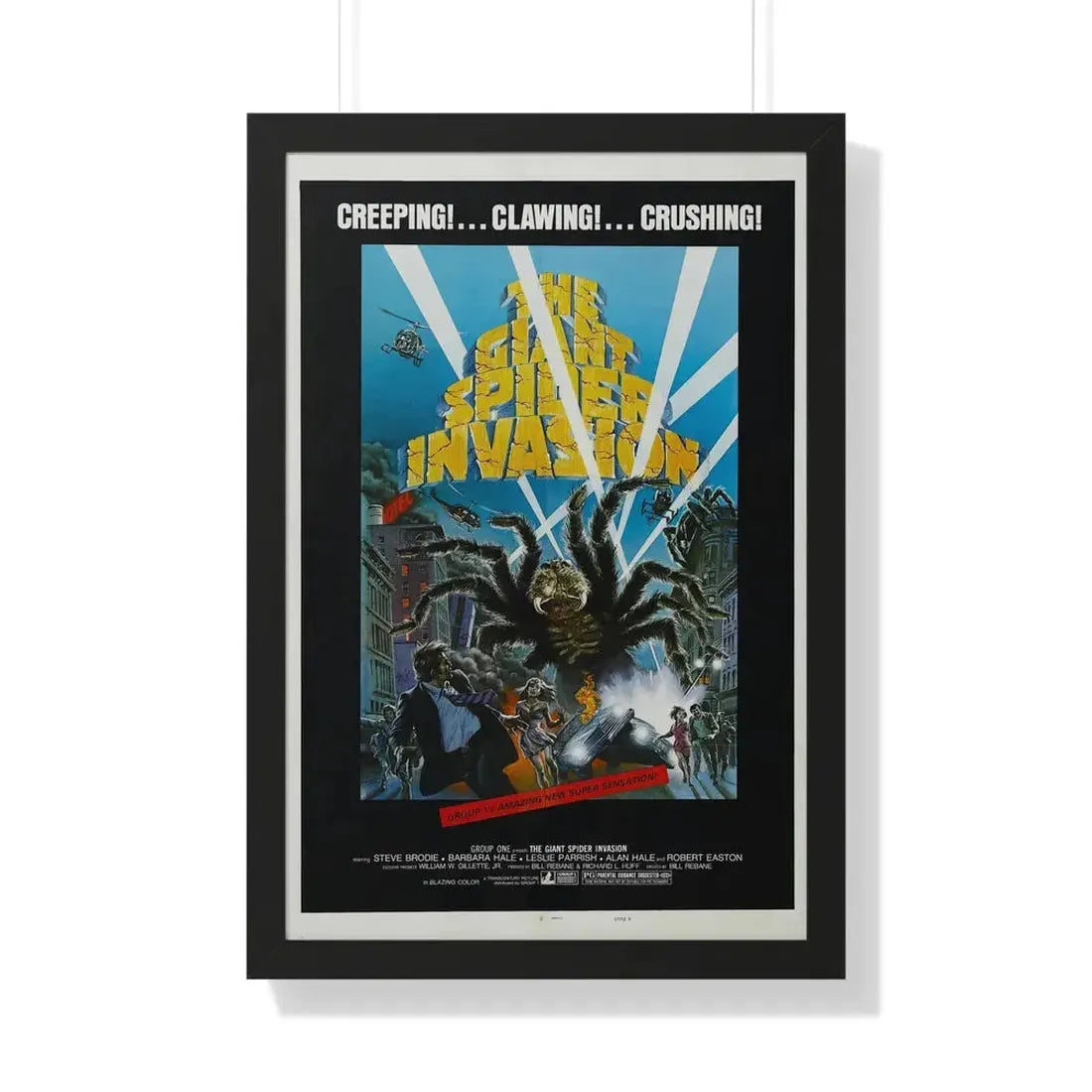 THE GIANT SPIDER INVASION 1975 - Framed Movie Poster 20" x 30" Black - The Sticker Space