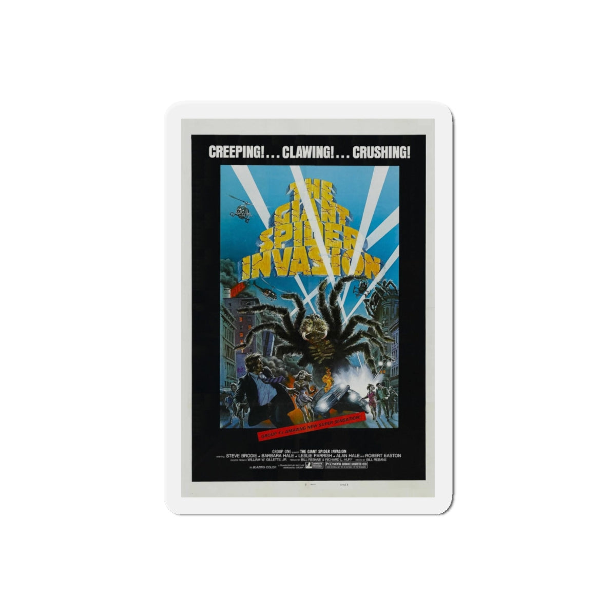 THE GIANT SPIDER INVASION 1975 Movie Poster - Refrigerator Magnet-6" × 6"-The Sticker Space