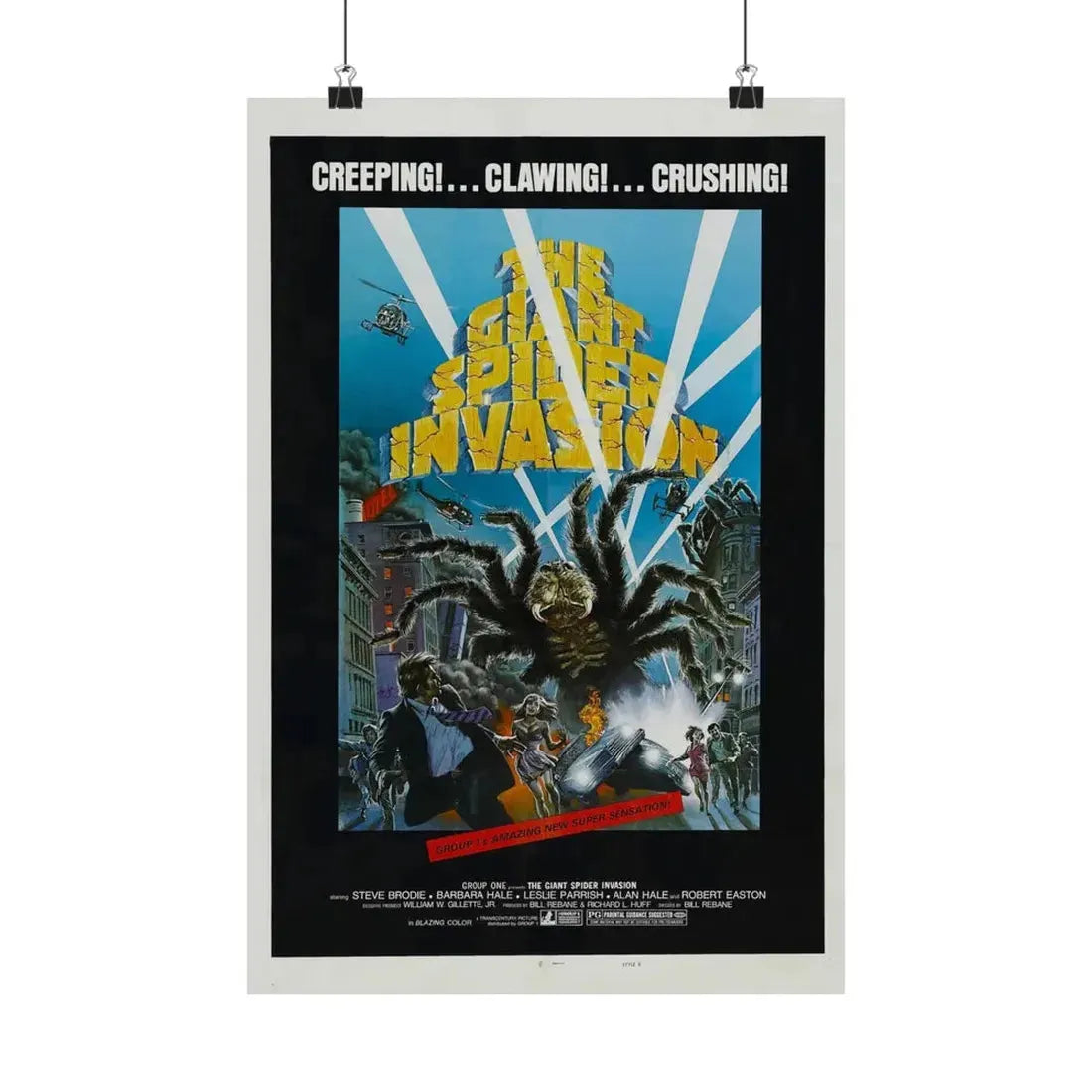 THE GIANT SPIDER INVASION 1975 - Paper Movie Poster 12″ x 18″ Matte - The Sticker Space