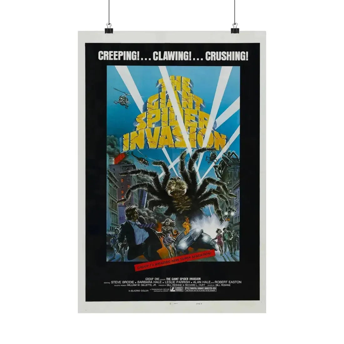 THE GIANT SPIDER INVASION 1975 - Paper Movie Poster 16″ x 24″ Matte - The Sticker Space