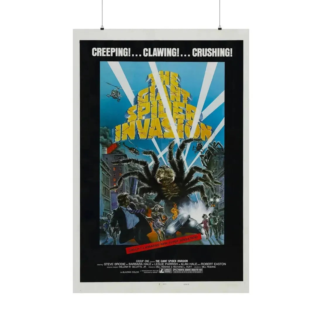 THE GIANT SPIDER INVASION 1975 - Paper Movie Poster 36" x 54" Matte - The Sticker Space