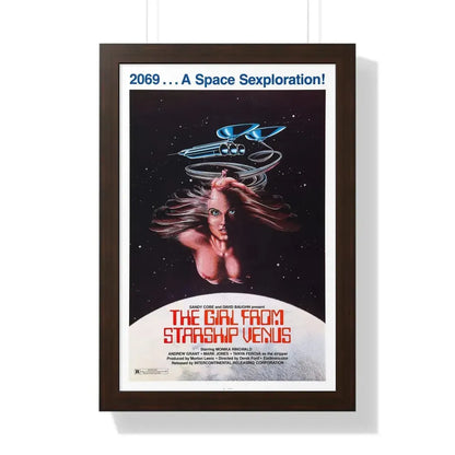 THE GIRL FROM STARSHIP VENUS 1975 - Framed Movie Poster 16″ x 24″ Walnut - The Sticker Space