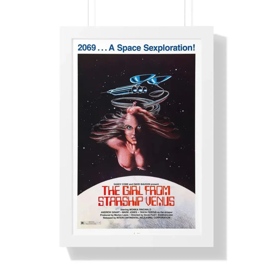 THE GIRL FROM STARSHIP VENUS 1975 - Framed Movie Poster 16″ x 24″ White - The Sticker Space