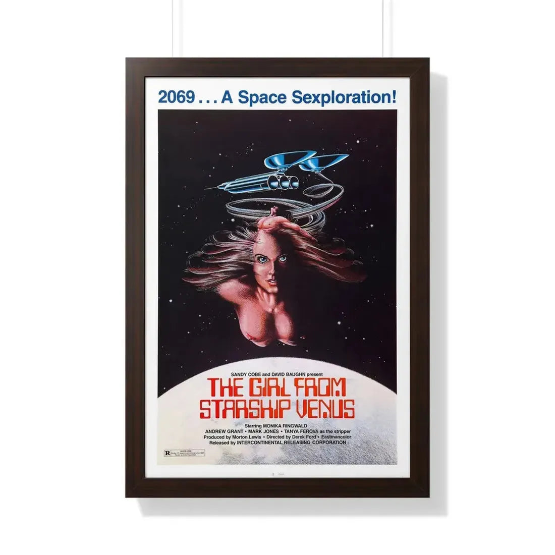 THE GIRL FROM STARSHIP VENUS 1975 - Framed Movie Poster 20" x 30" Walnut - The Sticker Space