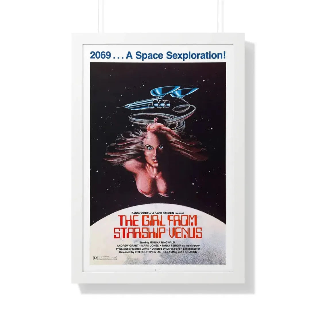 THE GIRL FROM STARSHIP VENUS 1975 - Framed Movie Poster 20" x 30" White - The Sticker Space