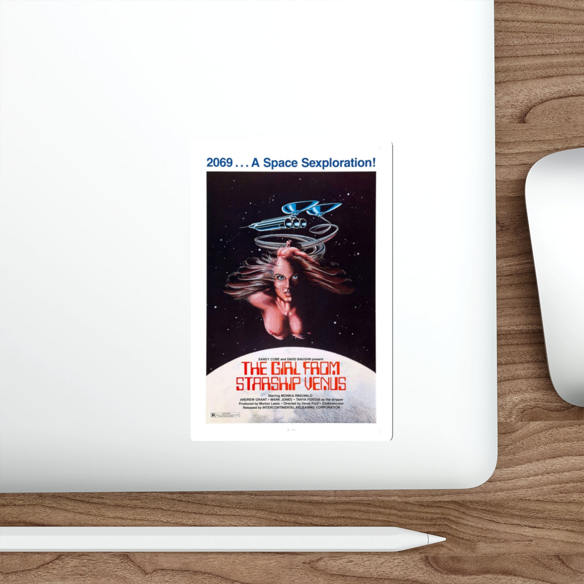 THE GIRL FROM STARSHIP VENUS 1975 Movie Poster STICKER Vinyl Die-Cut Decal-The Sticker Space