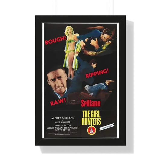 THE GIRL HUNTERS 1963 - Framed Movie Poster 16″ x 24″ Black - The Sticker Space