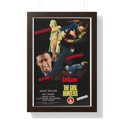 THE GIRL HUNTERS 1963 - Framed Movie Poster 16″ x 24″ Walnut - The Sticker Space