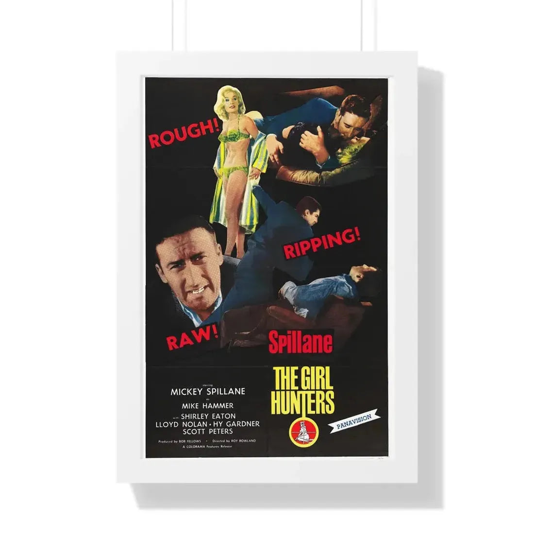 THE GIRL HUNTERS 1963 - Framed Movie Poster 16″ x 24″ White - The Sticker Space