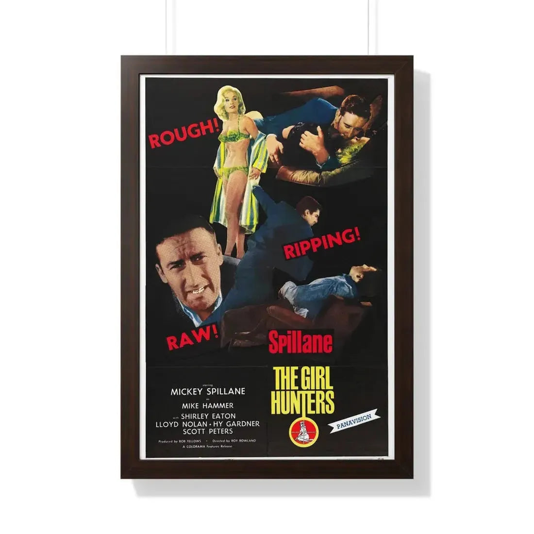 THE GIRL HUNTERS 1963 - Framed Movie Poster 20" x 30" Walnut - The Sticker Space