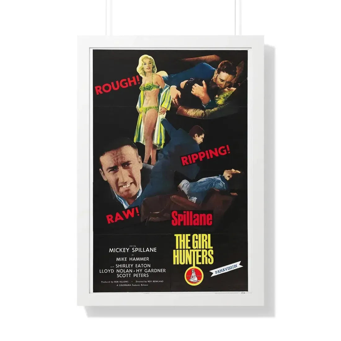 THE GIRL HUNTERS 1963 - Framed Movie Poster 20" x 30" White - The Sticker Space