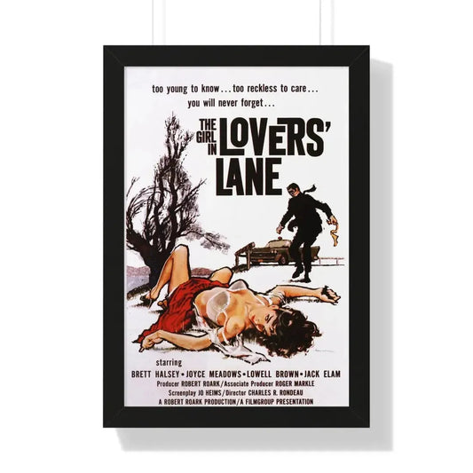 THE GIRL IN LOVER'S LANE 1959 - Framed Movie Poster 16″ x 24″ Black - The Sticker Space