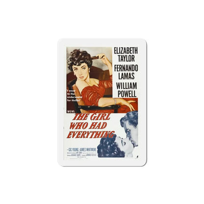 The Girl Who Had Everything 1953 Movie Poster Refrigerator Magnet 3 Inch - The Sticker Space