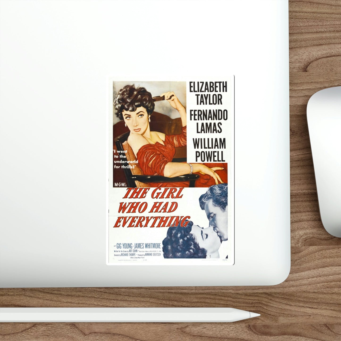 The Girl Who Had Everything 1953 Movie Poster STICKER Vinyl Die-Cut Decal-The Sticker Space