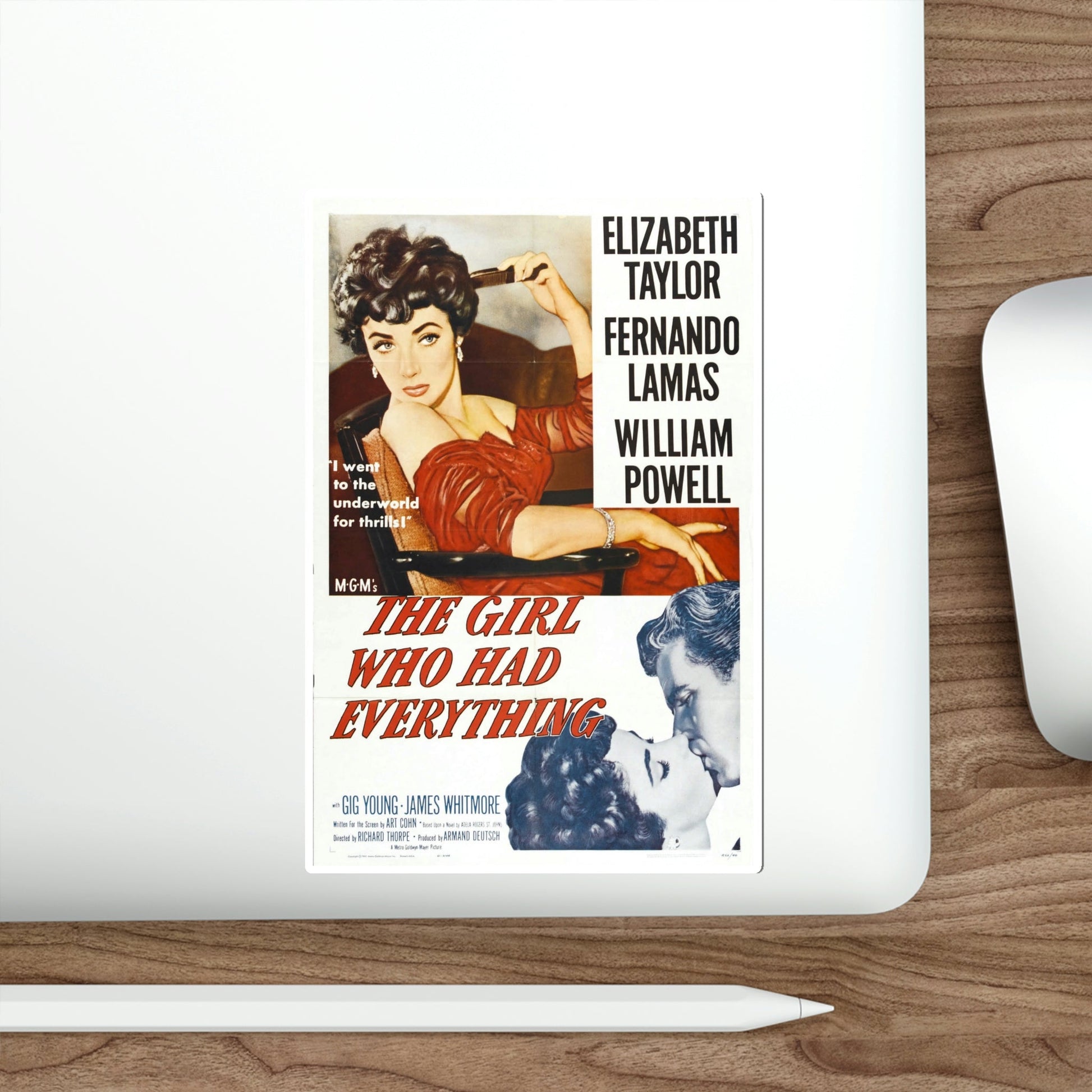 The Girl Who Had Everything 1953 Movie Poster STICKER Vinyl Die-Cut Decal-The Sticker Space