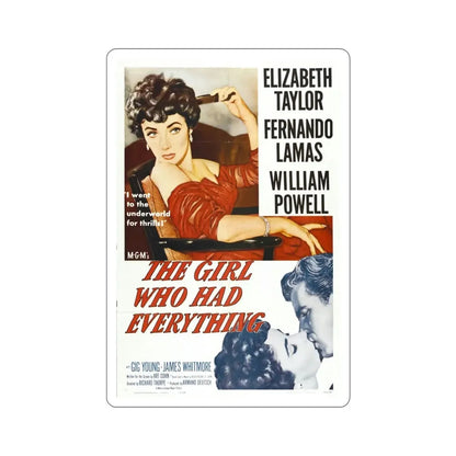 The Girl Who Had Everything 1953 Movie Poster STICKER Vinyl Die-Cut Decal 3 Inch - The Sticker Space