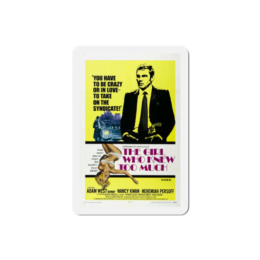 The Girl Who Knew Too Much 1969 Movie Poster Die-Cut Magnet-2 Inch-The Sticker Space