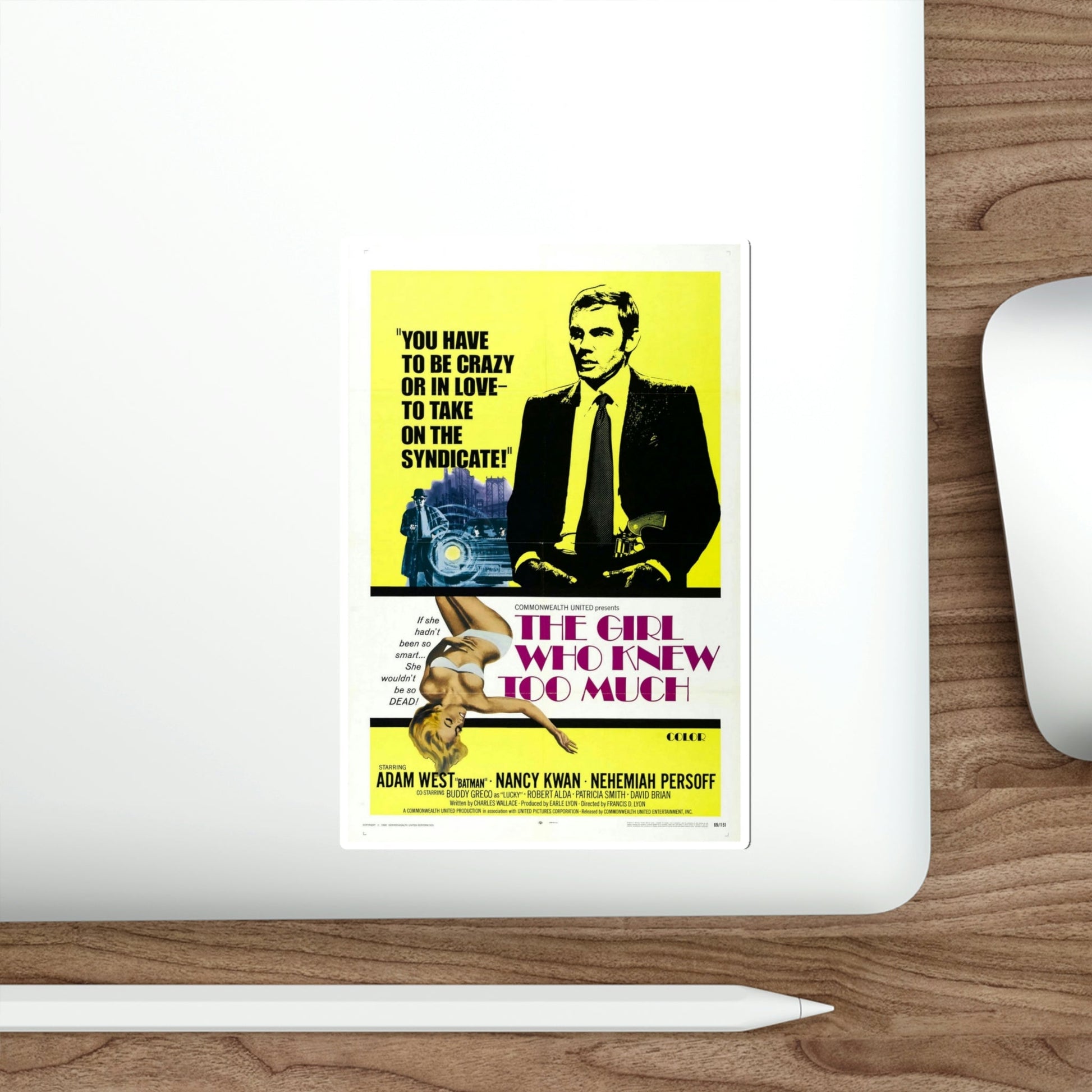 The Girl Who Knew Too Much 1969 Movie Poster STICKER Vinyl Die-Cut Decal-The Sticker Space