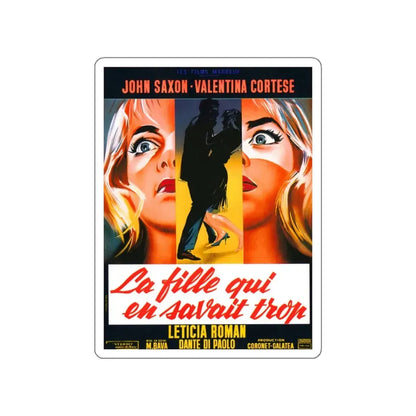 THE GIRL WHO KNEW TOO MUCH 1969 Movie Poster STICKER Vinyl Die-Cut Decal 4 Inch - The Sticker Space
