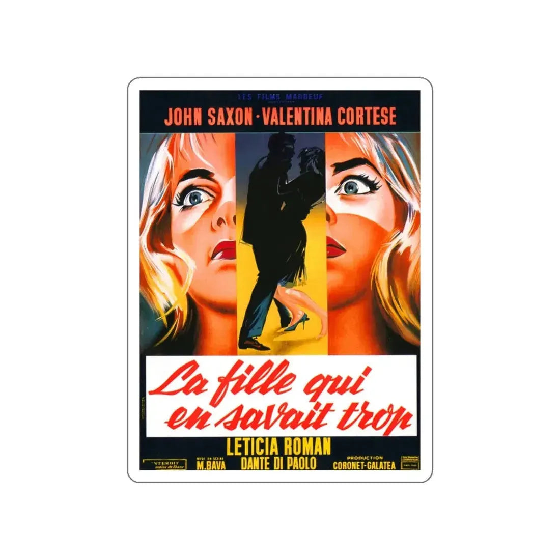 THE GIRL WHO KNEW TOO MUCH 1969 Movie Poster STICKER Vinyl Die-Cut Decal 6 Inch - The Sticker Space