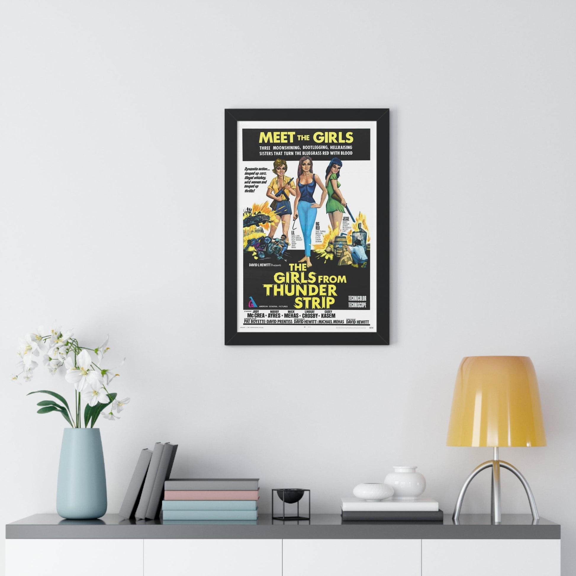 THE GIRLS FROM THUNDER STRIP 1970 - Framed Movie Poster-The Sticker Space