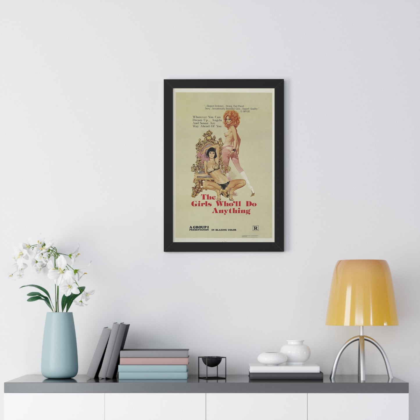 THE GIRLS WHO'LL DO ANYTHING 1975 - Framed Movie Poster-The Sticker Space