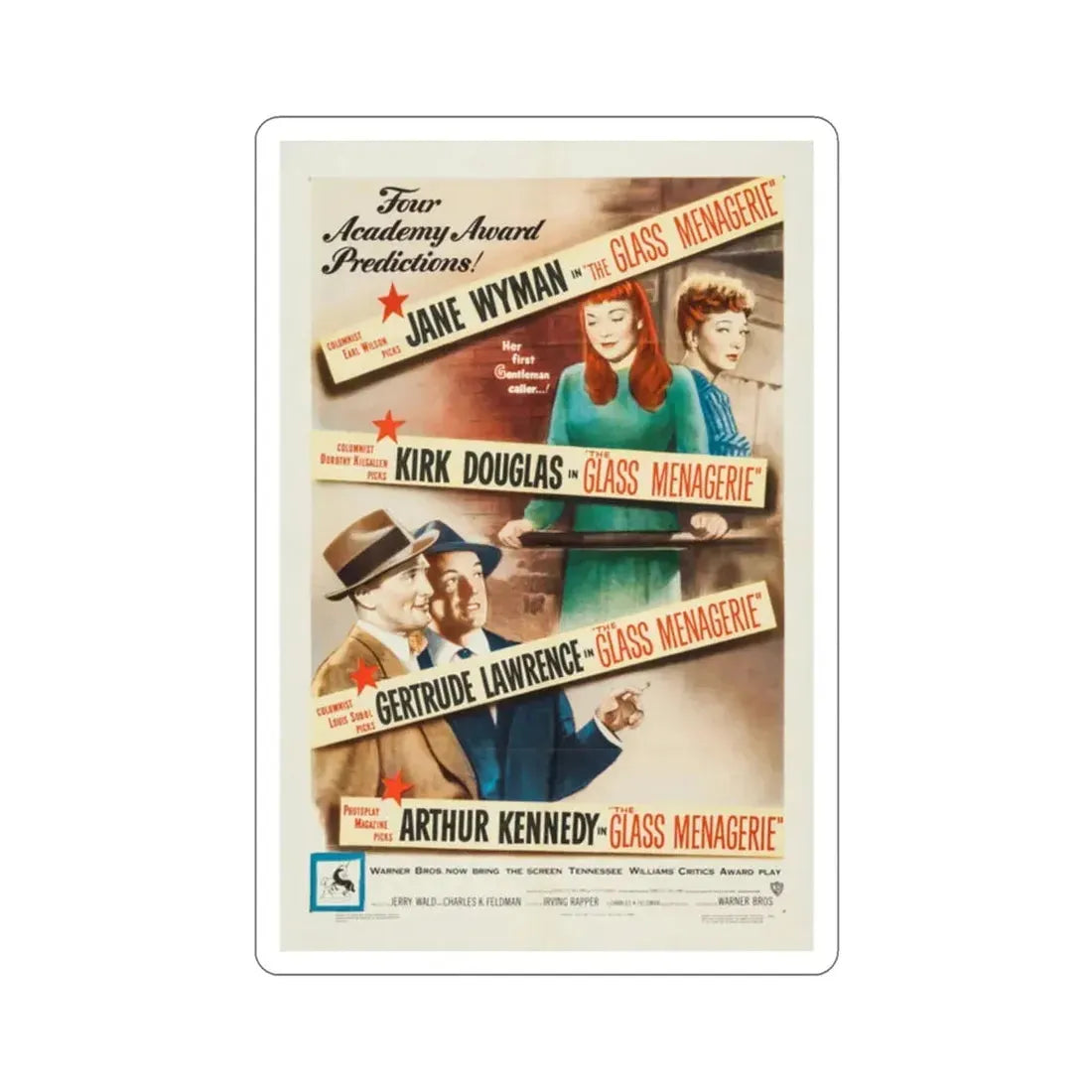 The Glass Menagerie 1950 Movie Poster STICKER Vinyl Die-Cut Decal 2 Inch - The Sticker Space