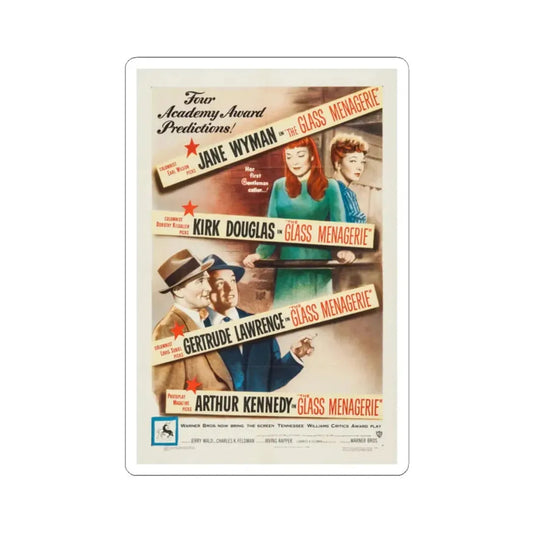 The Glass Menagerie 1950 Movie Poster - STICKER Vinyl Kiss-Cut Decal 2 Inch White - The Sticker Space