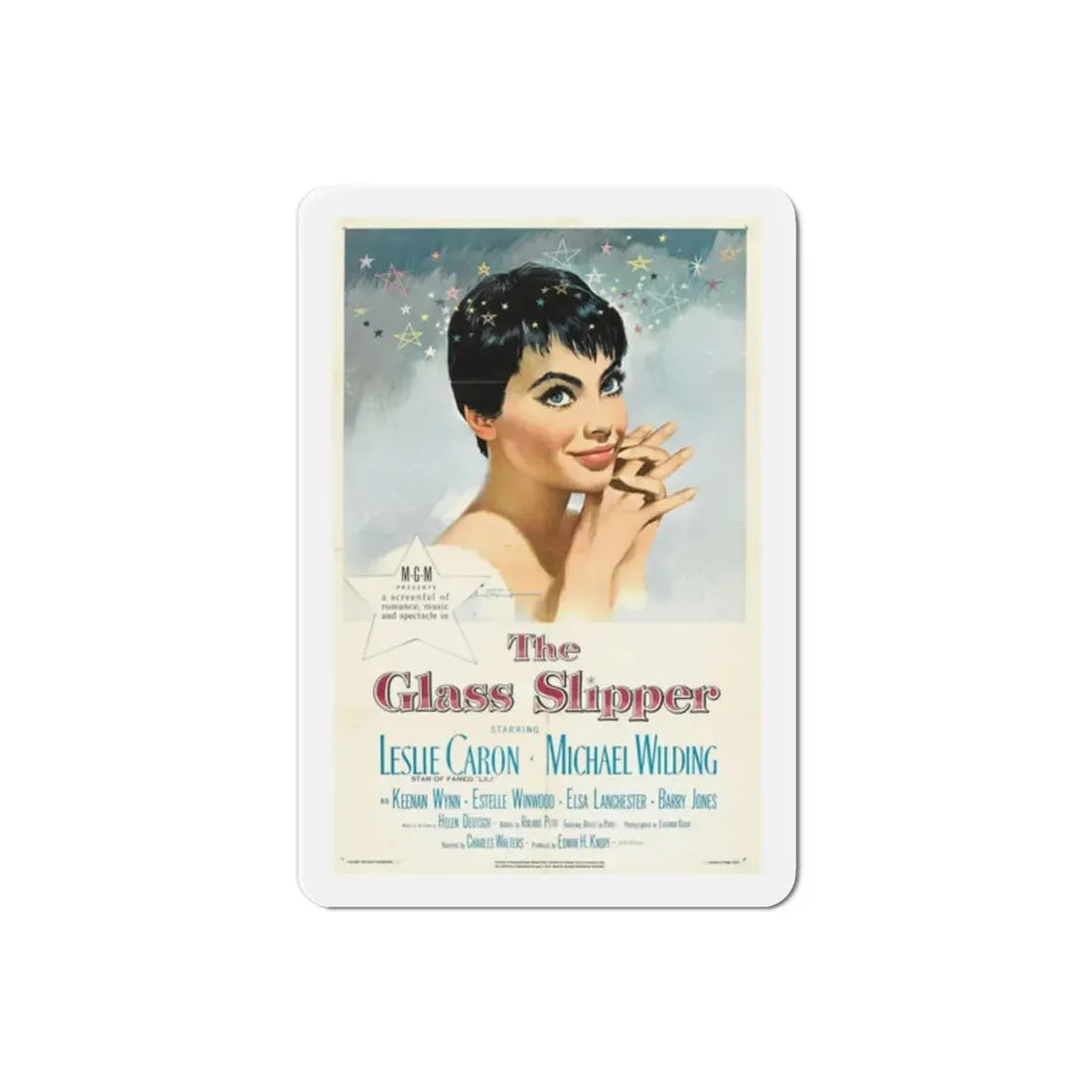 The Glass Slipper 1955 Movie Poster Refrigerator Magnet 2 Inch - The Sticker Space