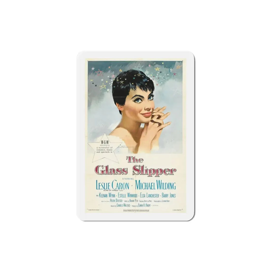 The Glass Slipper 1955 Movie Poster Refrigerator Magnet 3 Inch - The Sticker Space