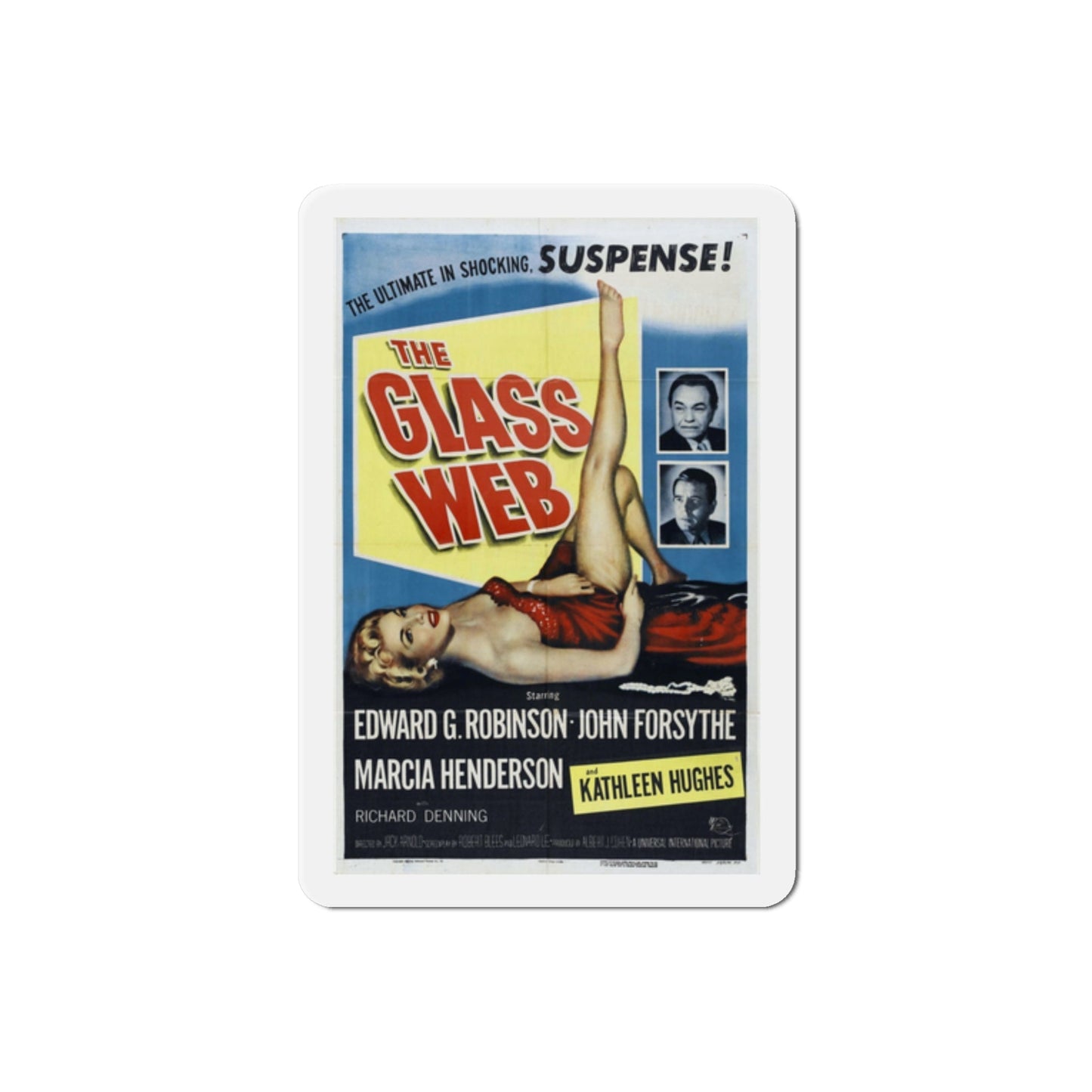 The Glass Web 1953 Movie Poster Die-Cut Magnet-2 Inch-The Sticker Space