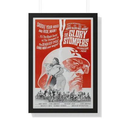 THE GLORY STOMPERS 1967 - Framed Movie Poster 20" x 30" Black - The Sticker Space