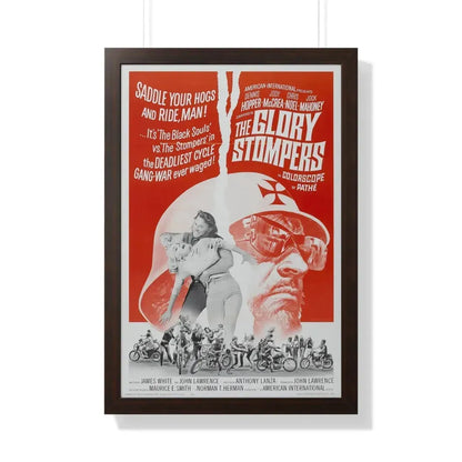 THE GLORY STOMPERS 1967 - Framed Movie Poster 20" x 30" Walnut - The Sticker Space