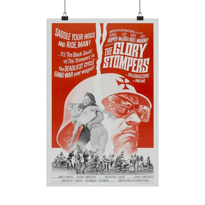 THE GLORY STOMPERS 1967 - Paper Movie Poster 12″ x 18″ Matte - The Sticker Space
