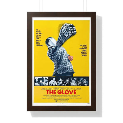 THE GLOVE 1979 - Framed Movie Poster 16″ x 24″ Walnut - The Sticker Space