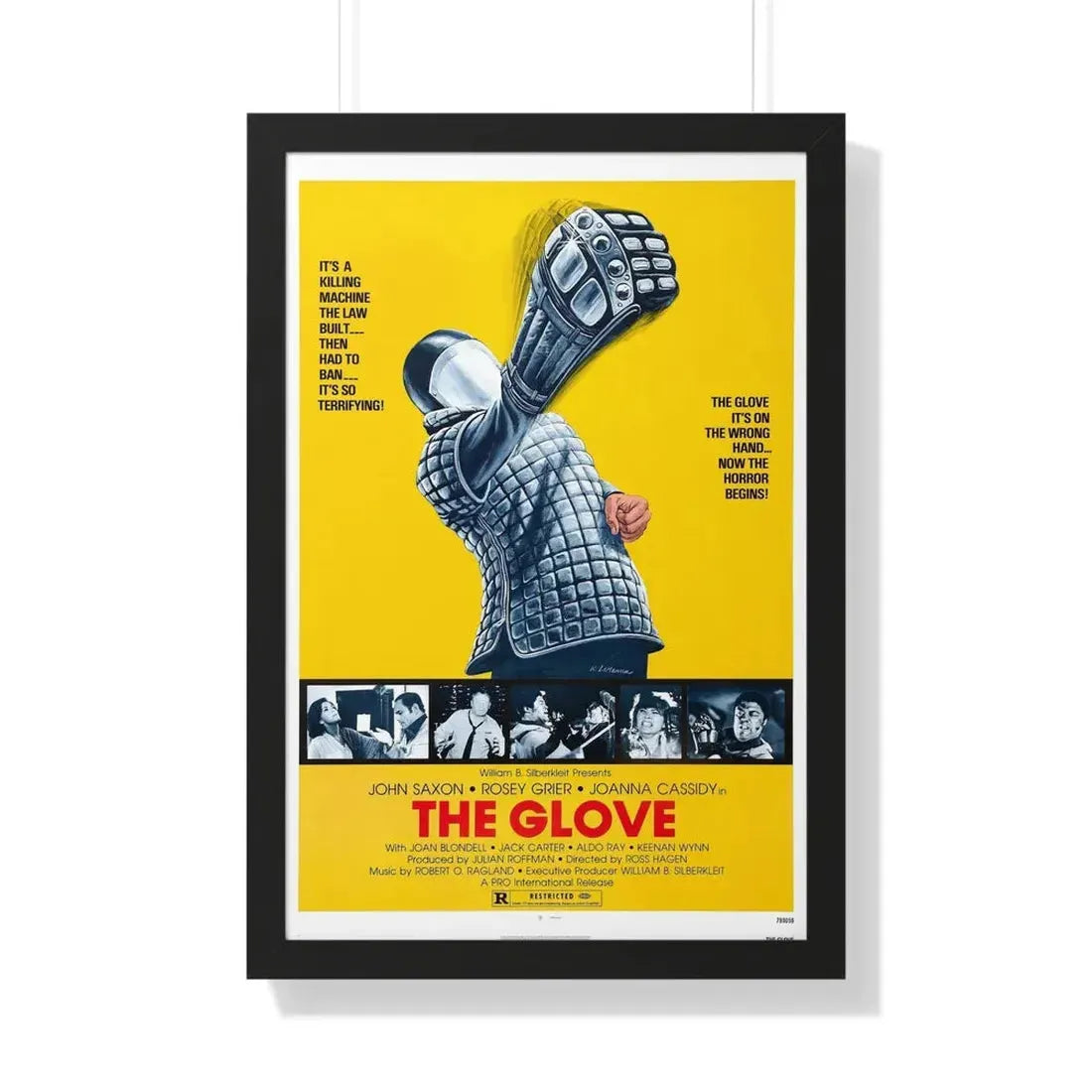 THE GLOVE 1979 - Framed Movie Poster 20" x 30" Black - The Sticker Space