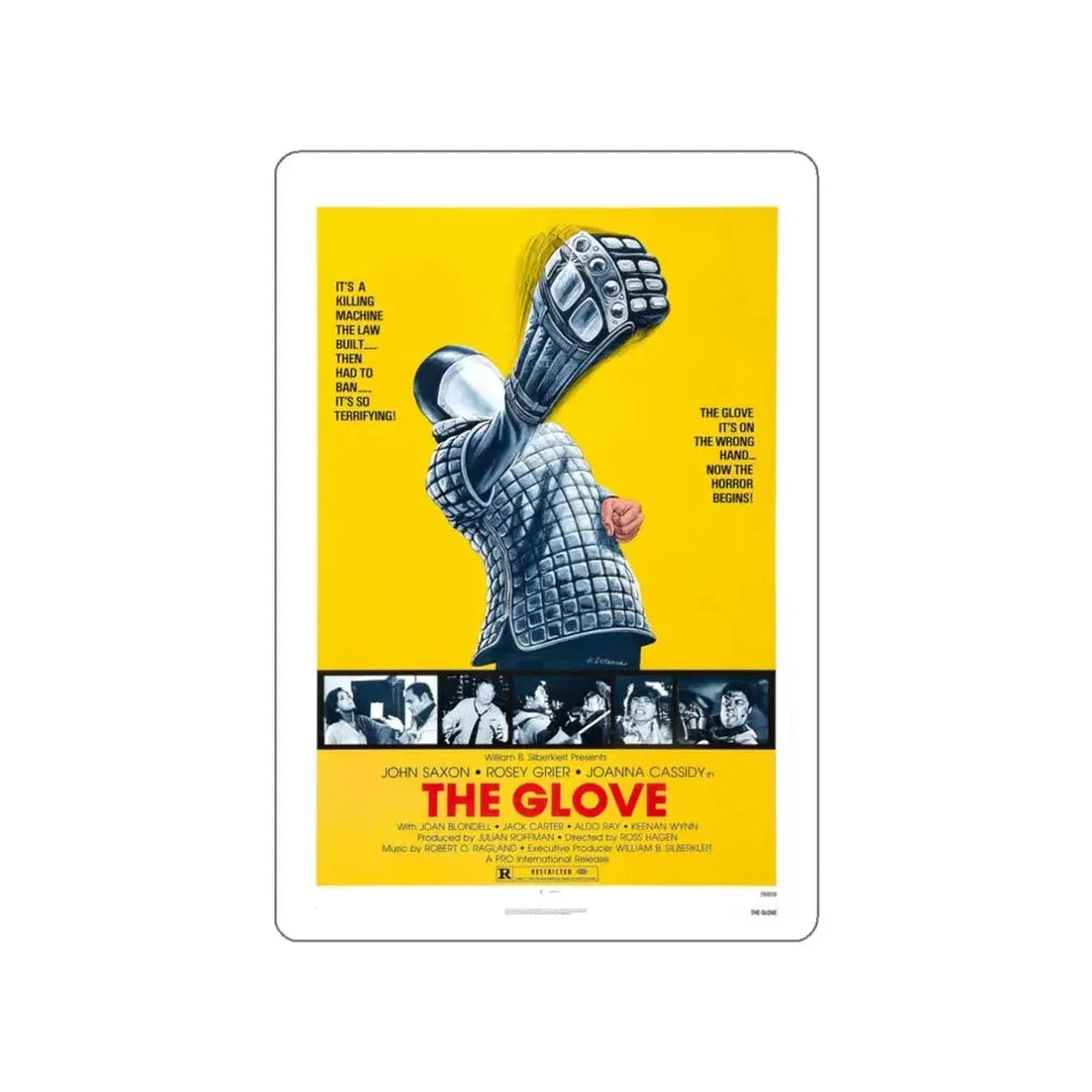 THE GLOVE 1979 Movie Poster STICKER Vinyl Die-Cut Decal 3 Inch - The Sticker Space