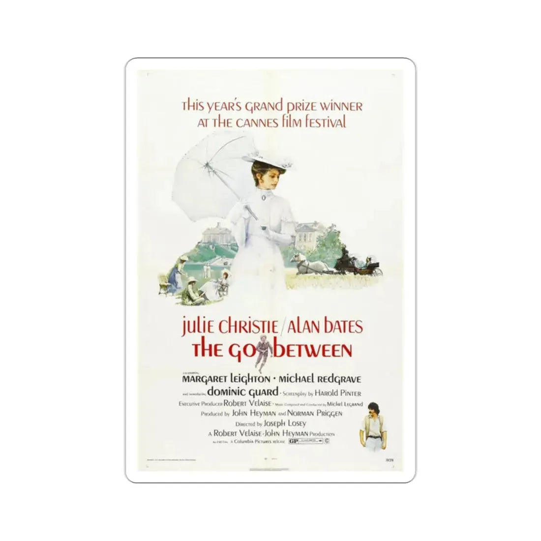 The Go Between 1971 Movie Poster STICKER Vinyl Die-Cut Decal 2 Inch - The Sticker Space