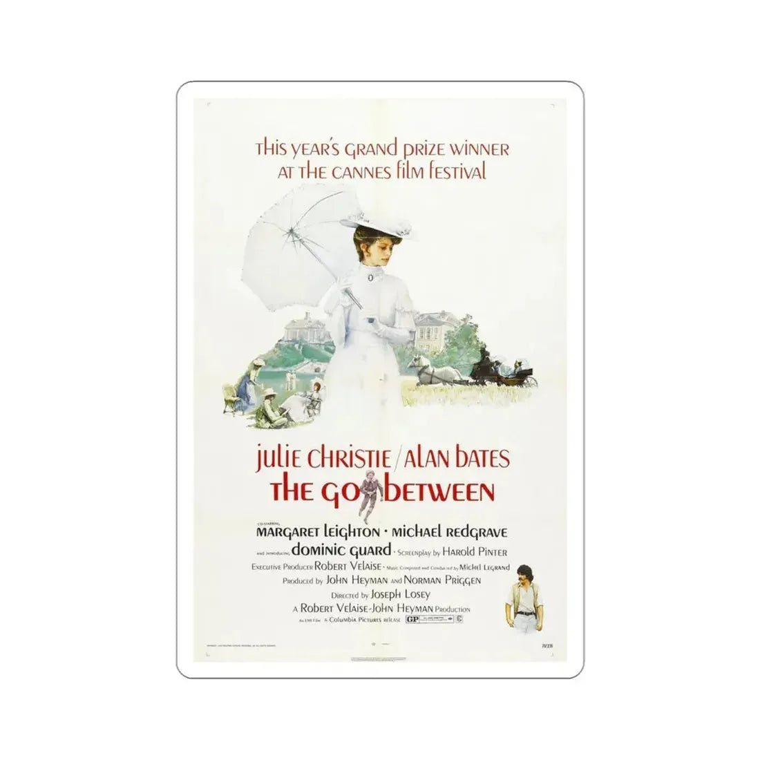 The Go Between 1971 Movie Poster STICKER Vinyl Die-Cut Decal 4 Inch - The Sticker Space