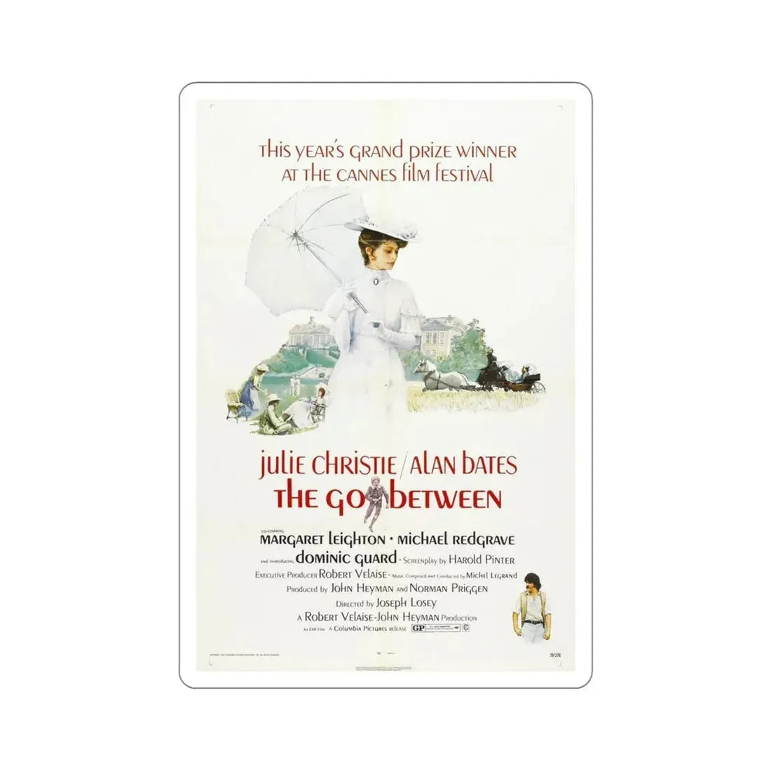 The Go Between 1971 Movie Poster STICKER Vinyl Die-Cut Decal 6 Inch - The Sticker Space