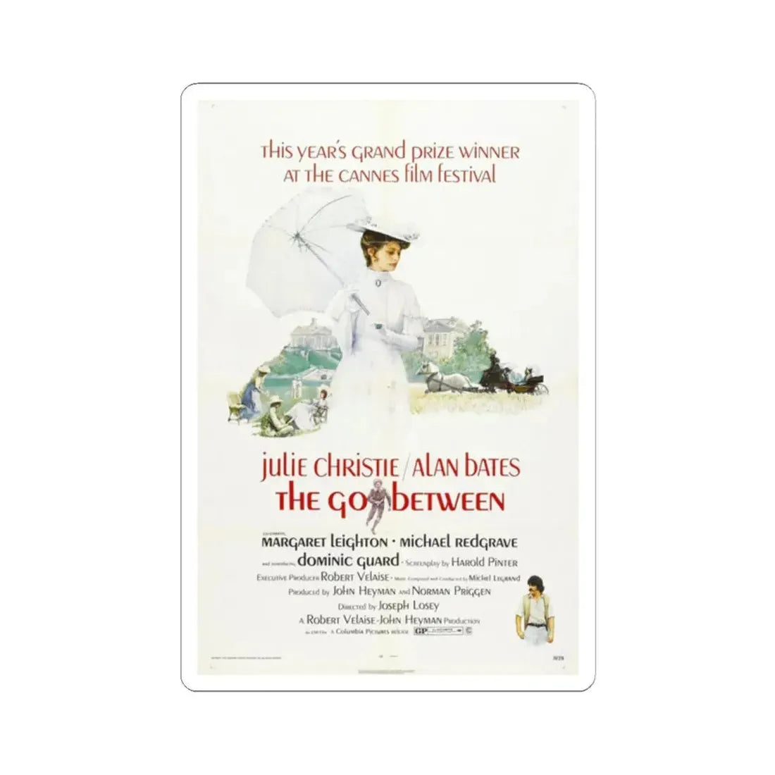 The Go Between 1971 Movie Poster - STICKER Vinyl Kiss-Cut Decal 2 Inch White - The Sticker Space