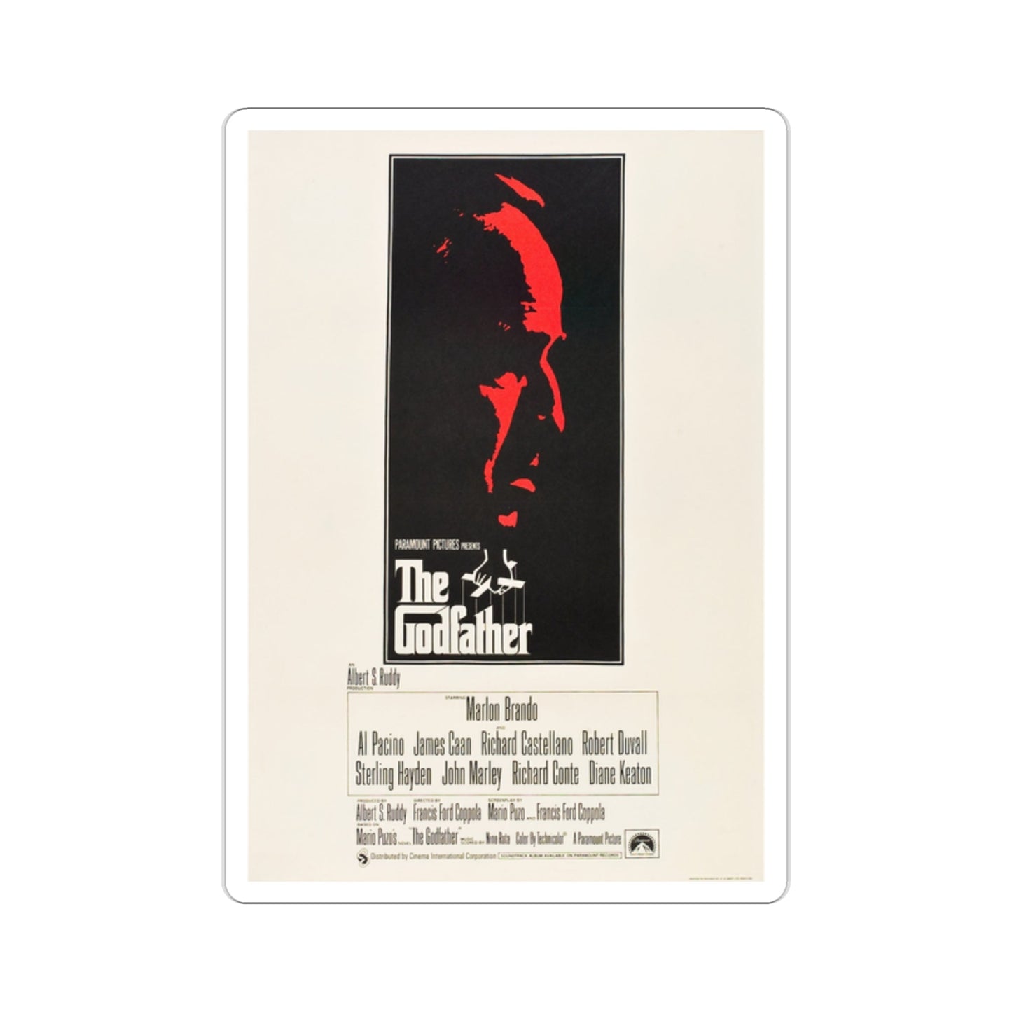 The Godfather 1972 Movie Poster STICKER Vinyl Die-Cut Decal-2 Inch-The Sticker Space