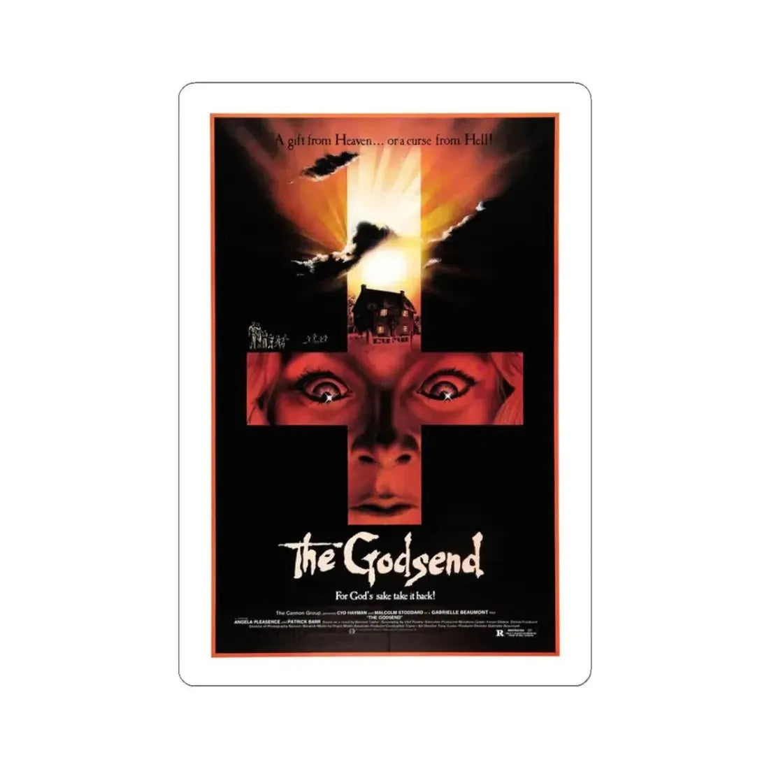 THE GODSEND 1980 Movie Poster - STICKER Vinyl Kiss-Cut Decal 3 Inch White - The Sticker Space